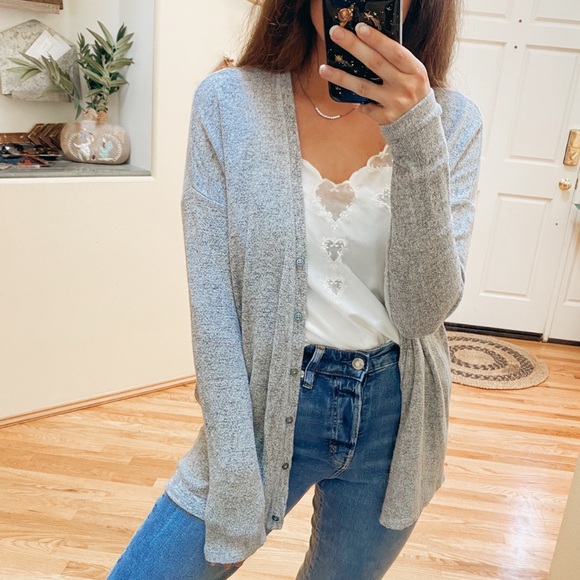 American Eagle Outfitters Sweaters - AE Soft & Sexy Gray Lightweight Cardigan